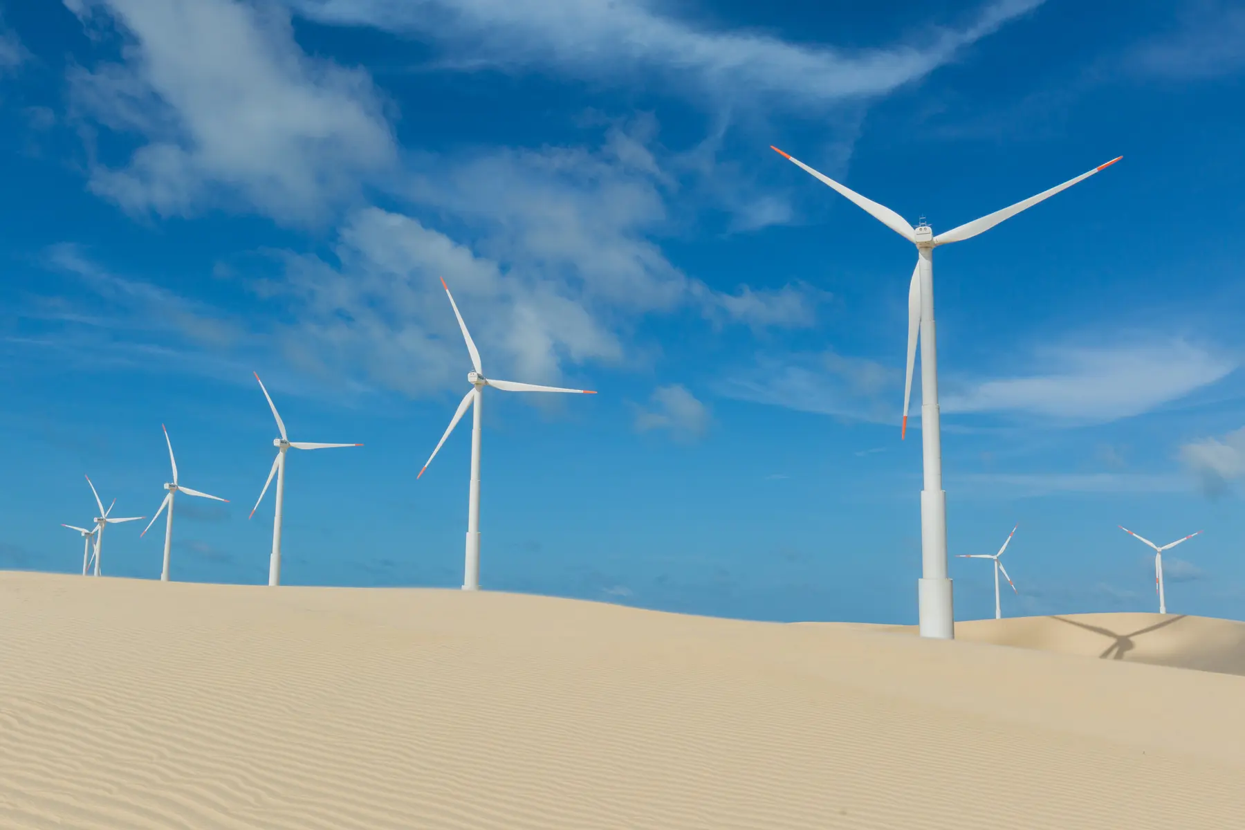 Parque eólico do Complexo Icaraí no Ceará, operado pela Ibitu Energia, com turbinas em ambiente semiárido