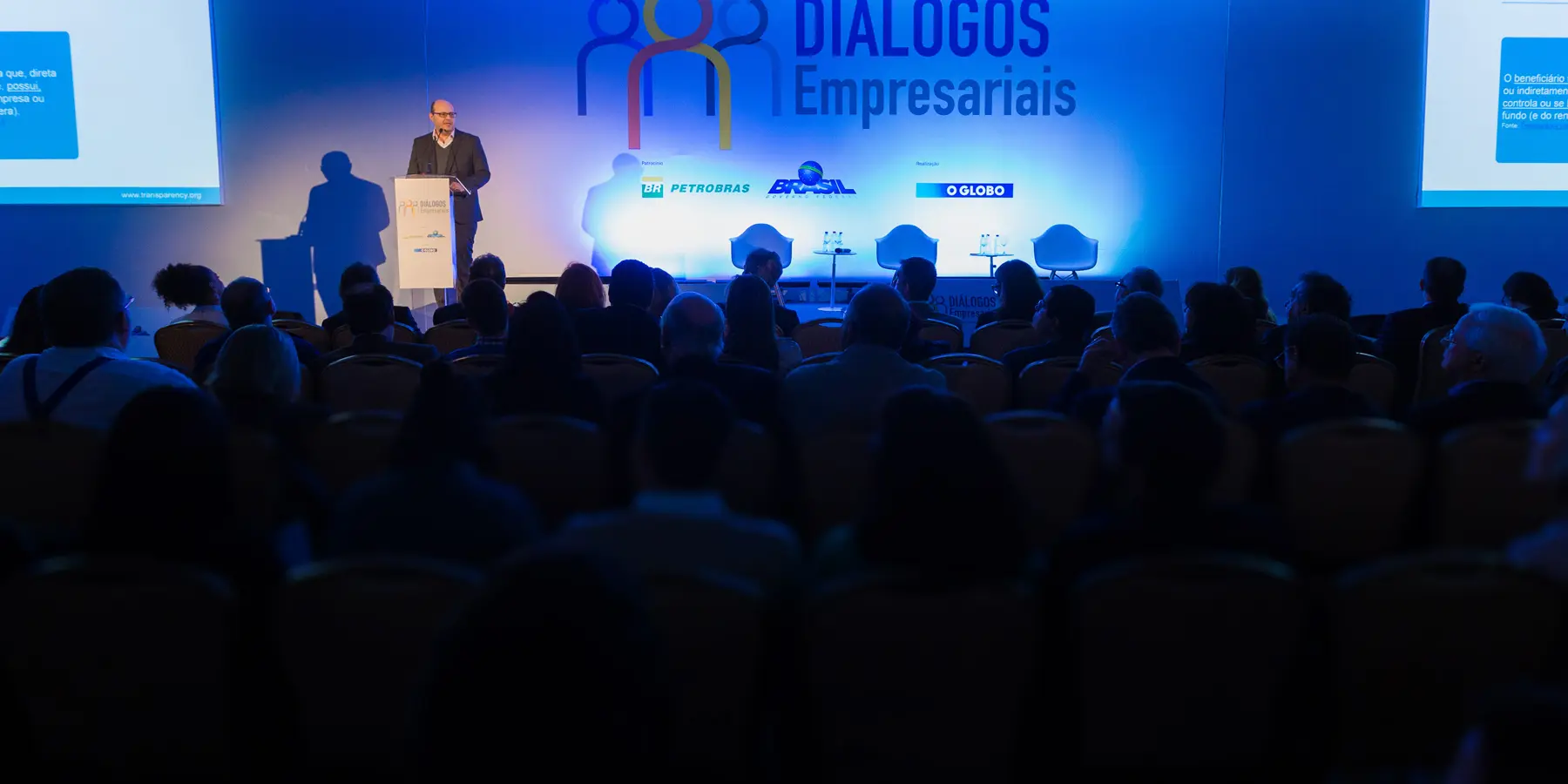 Executivo apresenta palestra no seminário Diálogos Empresariais, promovido por O Globo com patrocínio da Petrobras e apoio do Governo Federal