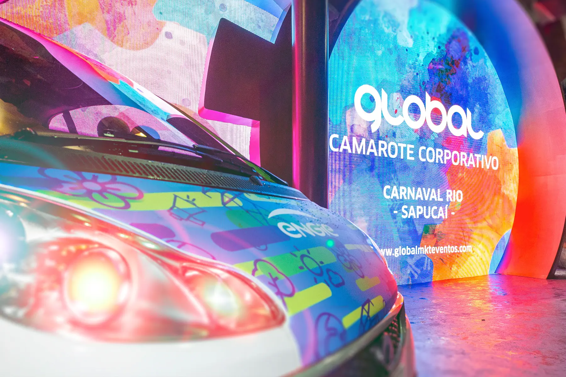 Convidados aproveitam o Carnaval carioca no Camarote Global, Sambódromo do Rio de Janeiro