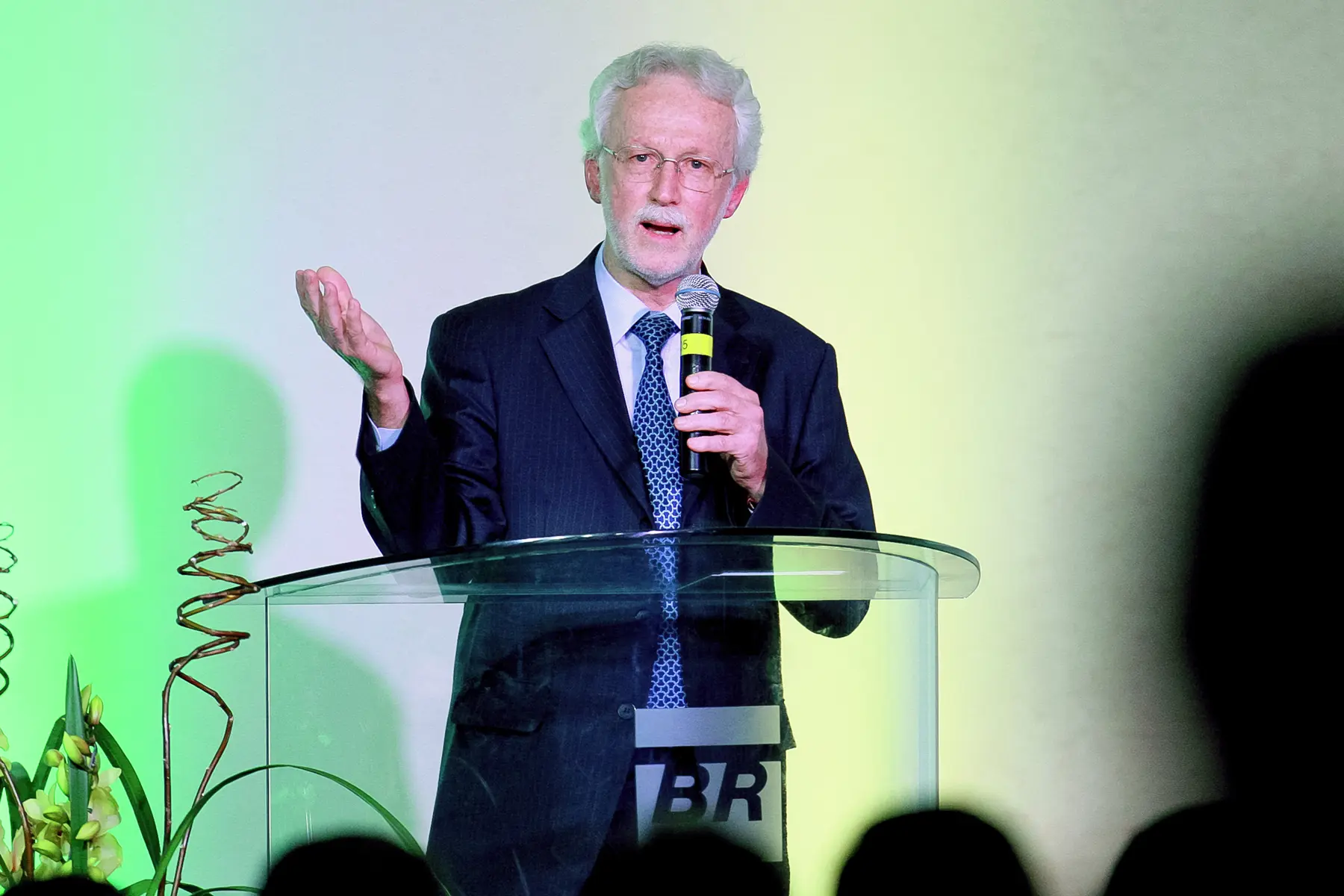 Executivo da Petrobras discursando em programa